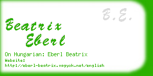 beatrix eberl business card